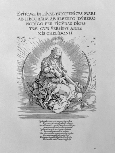 Madonna as nursing mother and divine being (title page to the series 